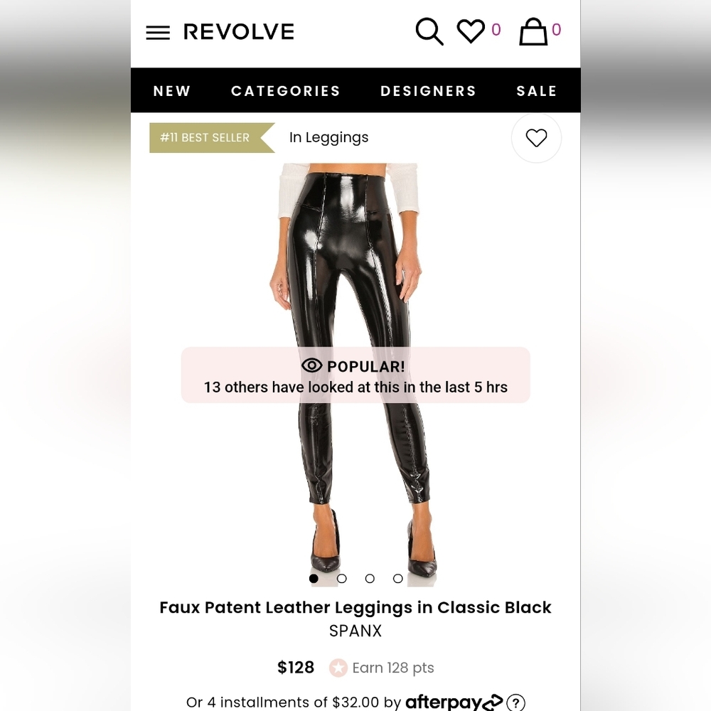 Spanx patent leather leggings